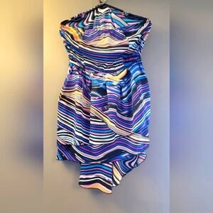 Streetwear society boho high low strapless summer dress L